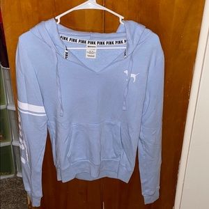 VS Pink baby blue sweatshirt